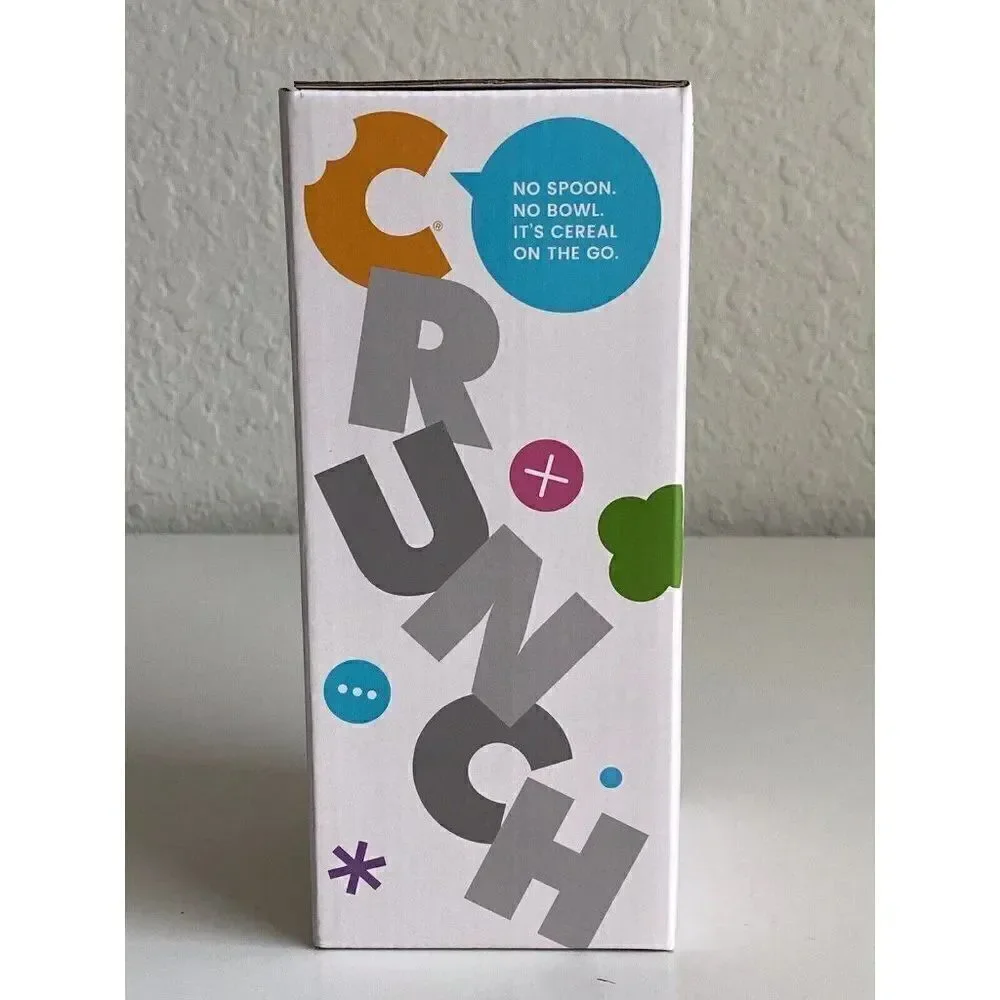 The CrunchCup Never Soggy Portable Cereal & Milk for Cereal on the Go‎ Pink NEW